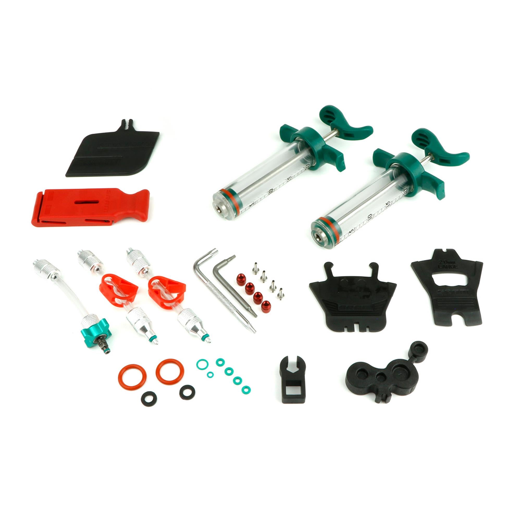SRAM Pro Mineral Oil Bleed Kit (Includes 2 Premium Syringes, M4 Fittings, Bleed Blocks, Torx Tool, Crowfoot, Bleeding Edge Fitting) - Db8/Maven