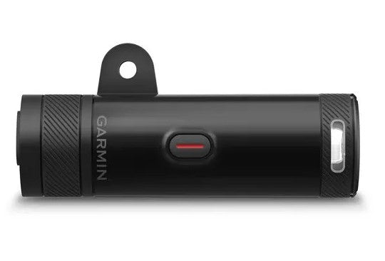 Garmin Varia UT800 Trail Edition smart front cycling headlight with 800 lumens, mounted on a bike handlebar.