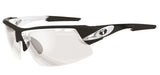 Tifosi Crit Crystal Black Fototec light night lens sunglasses with half RX frame, designed for enhanced vision in low light.