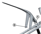 Merida long MTB mudguard fender with fixing hardware, suitable for carbon and aluminium mountain bike frames.