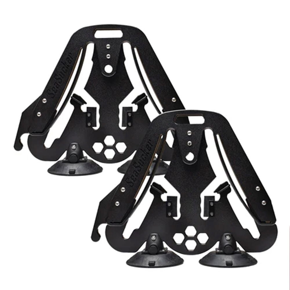 SeaSucker Pallavicini Ski Rack for 2 sets of skis and snowboards, featuring secure locking and durable accessories for winter gear.
