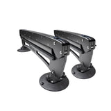 SeaSucker Classic Ski Rack vacuum mount holding four pairs of skis and snowboards for car roof storage.