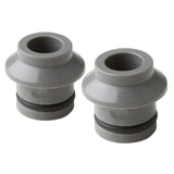 Pair of silver SeaSucker 12x100mm Huske Fork Mount Plugs for bike transport accessories, designed for secure bike rack attachment.