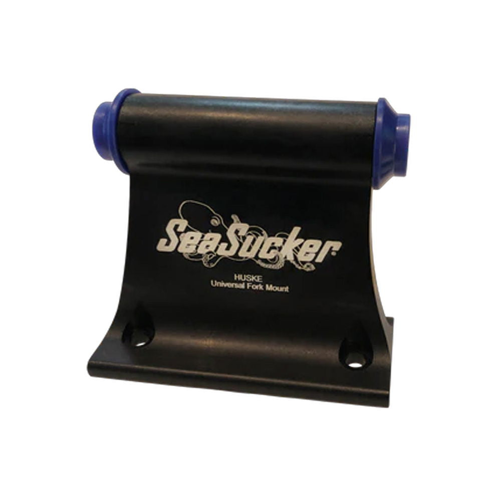 Pair of SeaSucker 15x100mm Huske Plugs for bike front hub mounting, showing black accessories with textured surface.