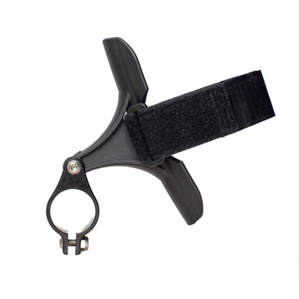 SeaSucker Monkey Bars bike carrier with rear wheel strap, designed for secure bike transport on 12x100mm fork mounts.