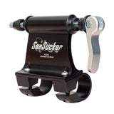 SeaSucker Monkey Bars bike carrier with 12x100mm fork mount for secure bicycle transport, shown mounted on a vehicle roof.
