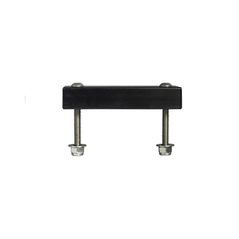 SeaSucker Riser Block and hardware for Mini Bomber and Bomber bike racks, showing the black riser block and mounting hardware.