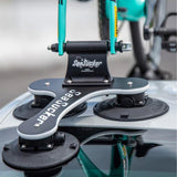 SeaSucker Talon 1 Bike Rack with HUSKE Fork Mount, vacuum cup carrier attached to a car roof for easy bike transport.