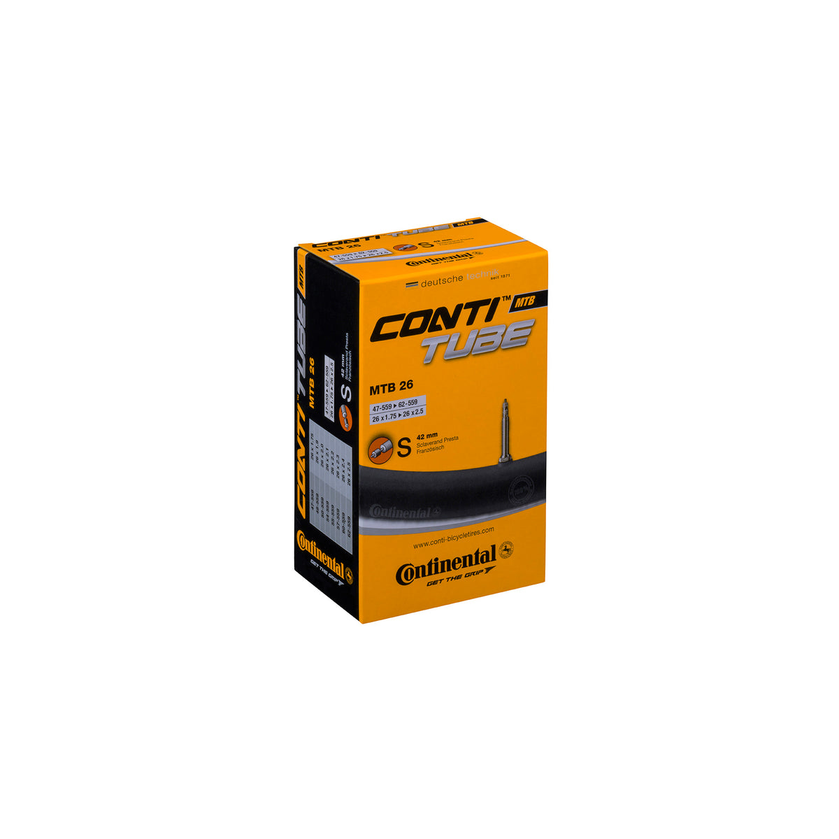 continental tube mtb tube presta 42mm valve p112180