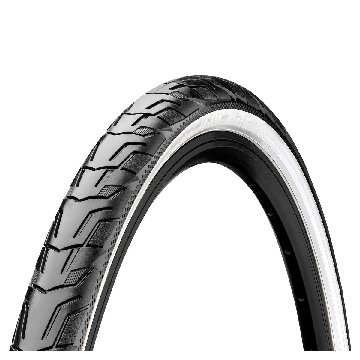 Continental Ride City Reflex wire bead urban commuter bike tire with reflective sidewall for city cycling.