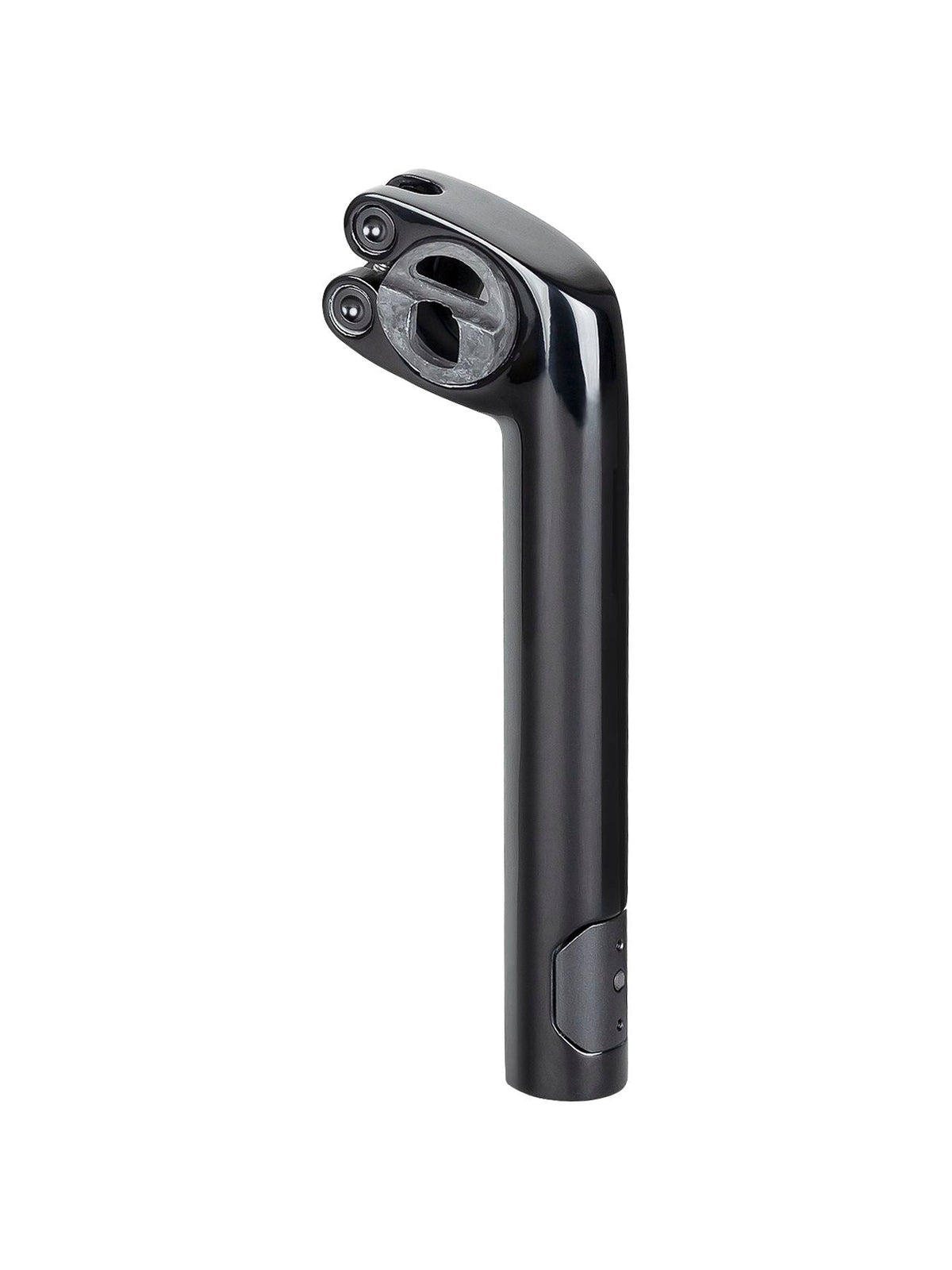 Trek Domane MKIII seatpost with gloss color-matched internal mast caps for bike component enhancement.