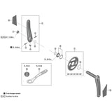 Shimano Spares FCM8200 left hand crank arm unit with protection sticker