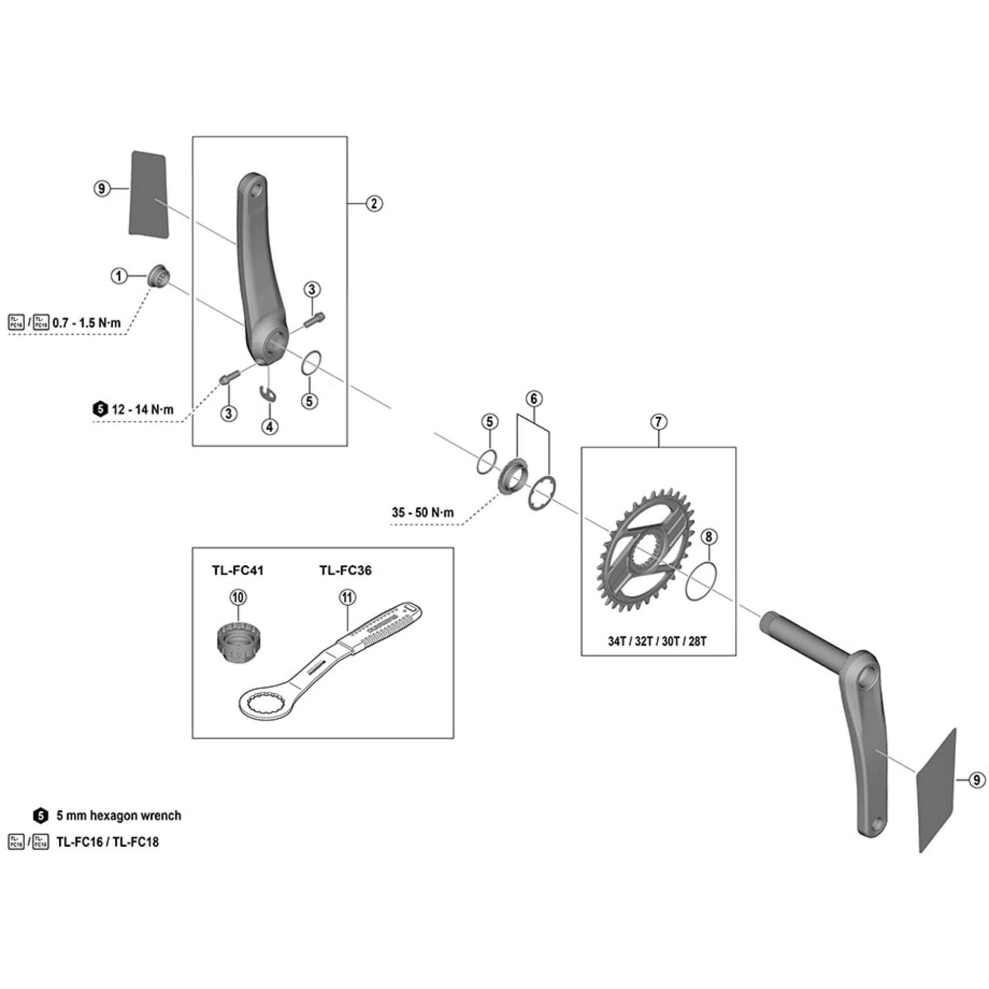 Shimano Spares FC-M9200/9220 protection sticker, pack of 2