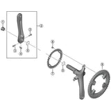 Shimano Spares FC-RS510 left hand crank arm unit