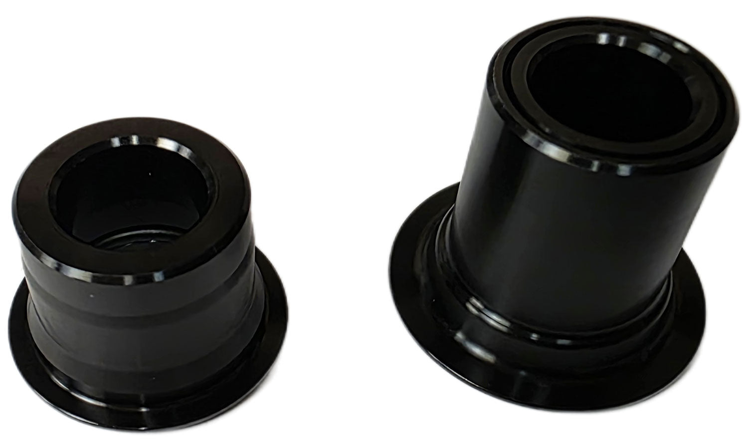 Zipp rear wheel axle end cap set in black for 12x142mm thru axle with center lock disc brake components, bike wheel upgrade