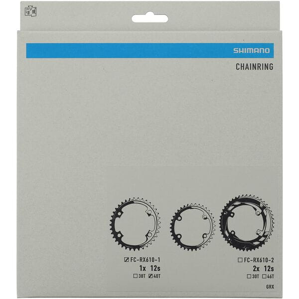 Shimano Fc-Rx610-1 Grx 12 Speed Single 1X Chainring 40T Chain Ring
