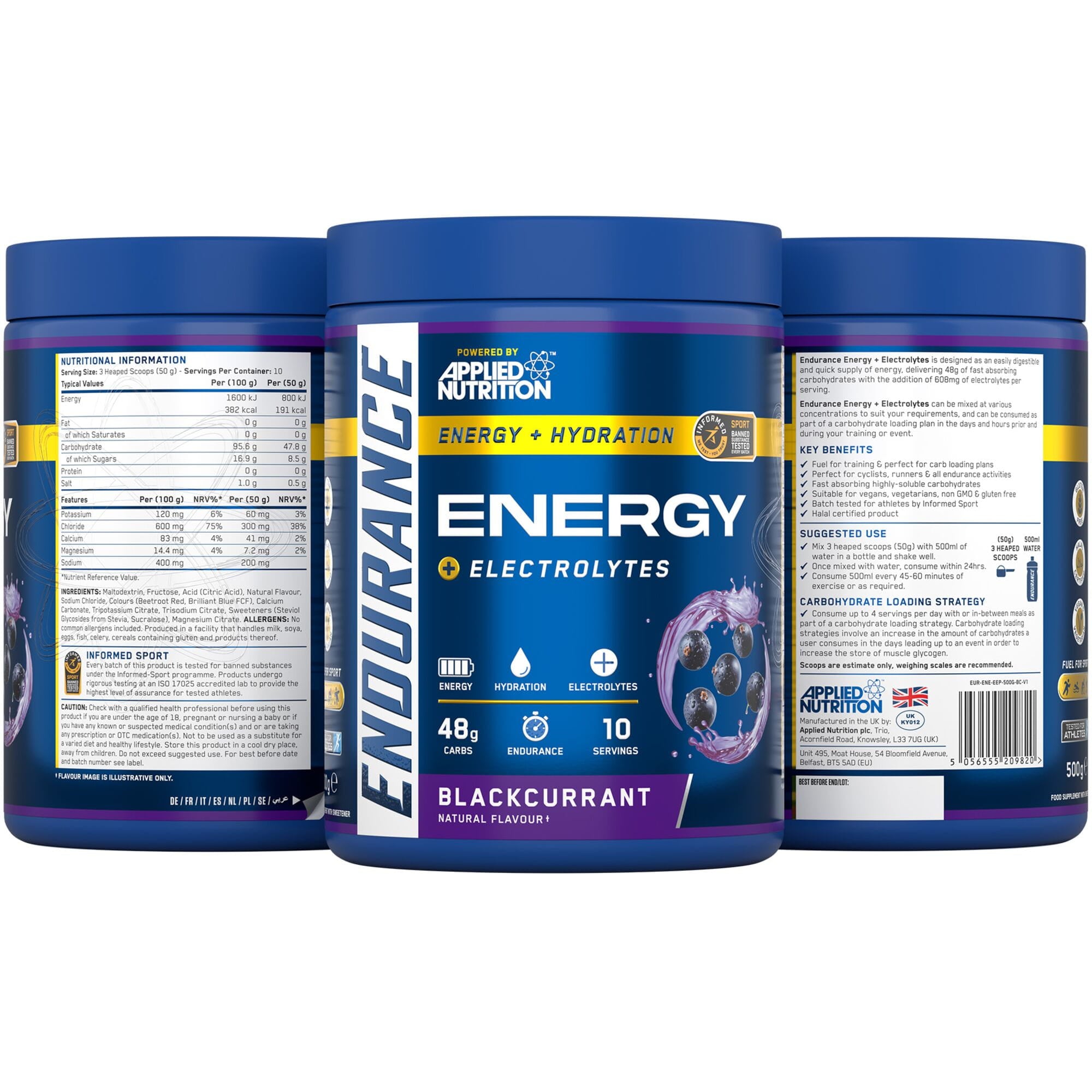Applied Nutrition Endurance Breathe Energy and Hydration Powder