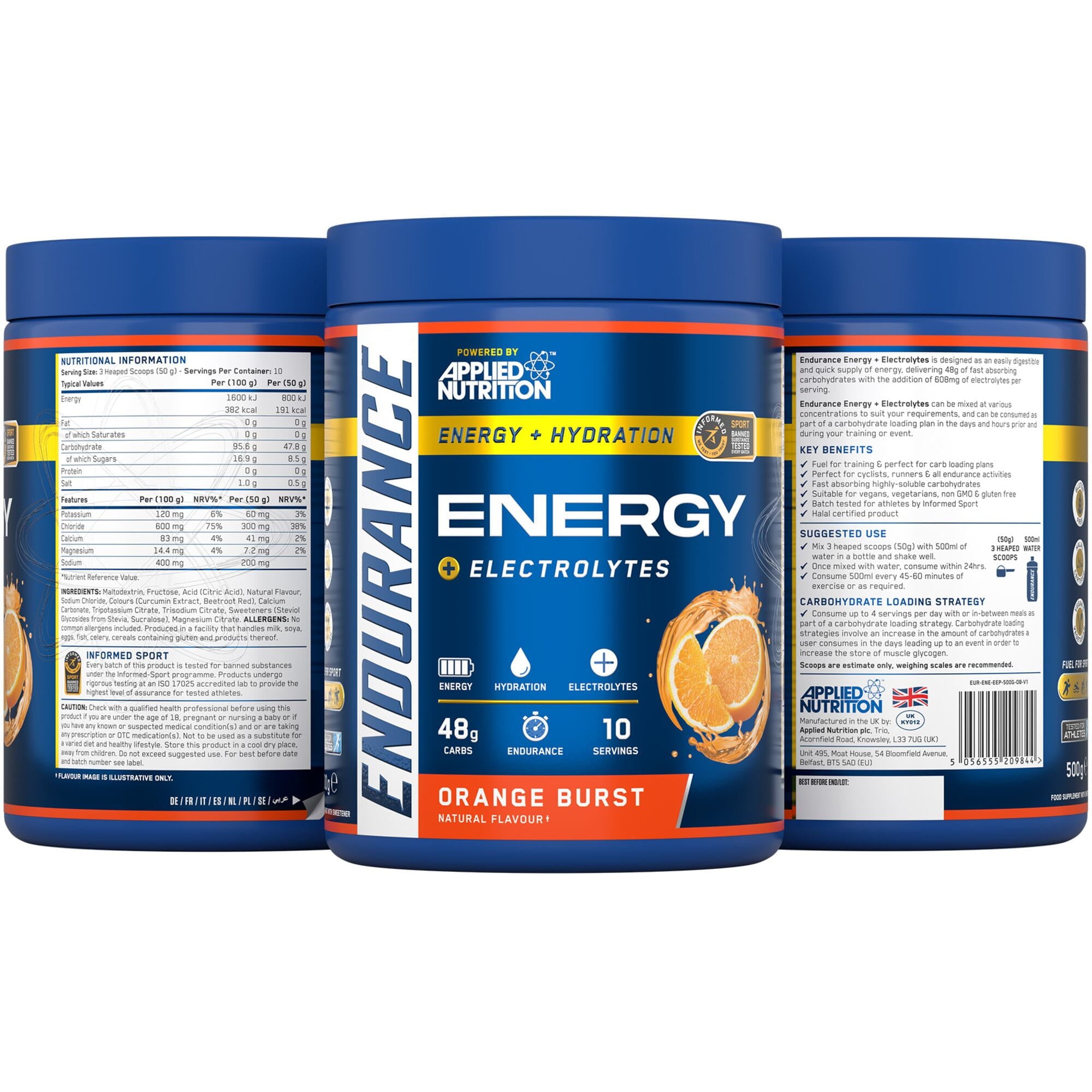 Applied Nutrition Endurance Breathe Energy and Hydration Powder