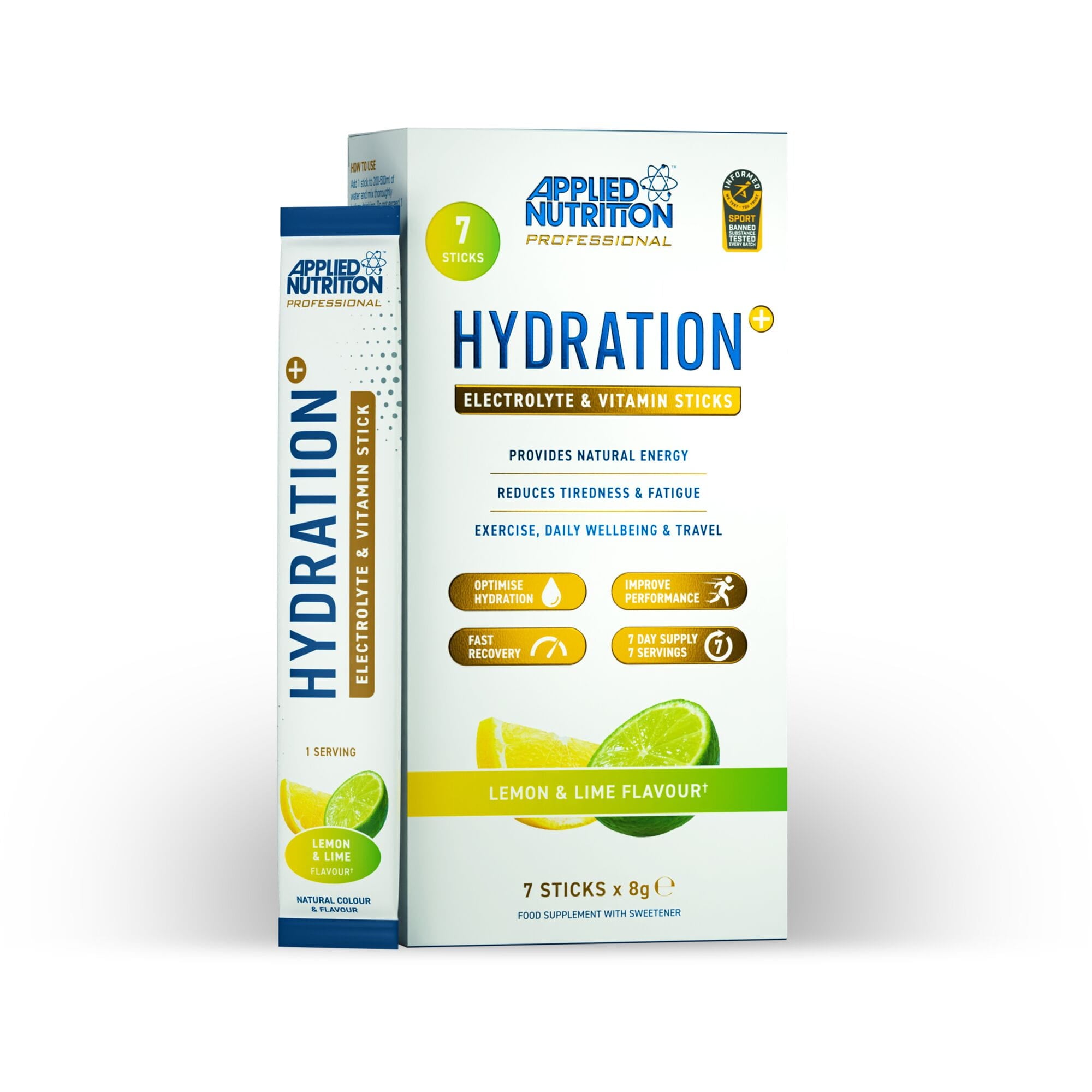 Applied Nutrition Hydration+ Electrolyte and Vitamin Powder Stick