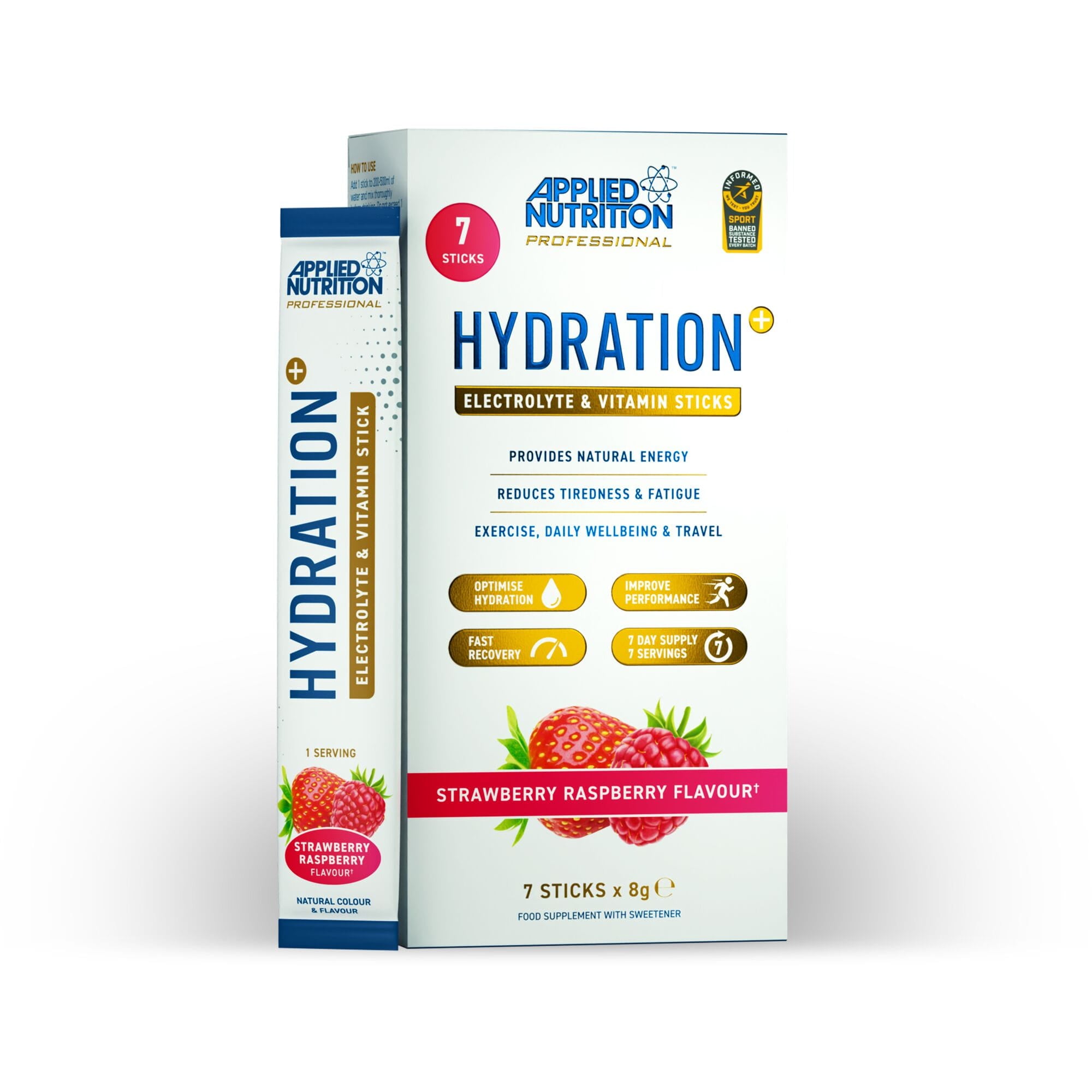 Applied Nutrition Hydration+ Electrolyte and Vitamin Powder Stick