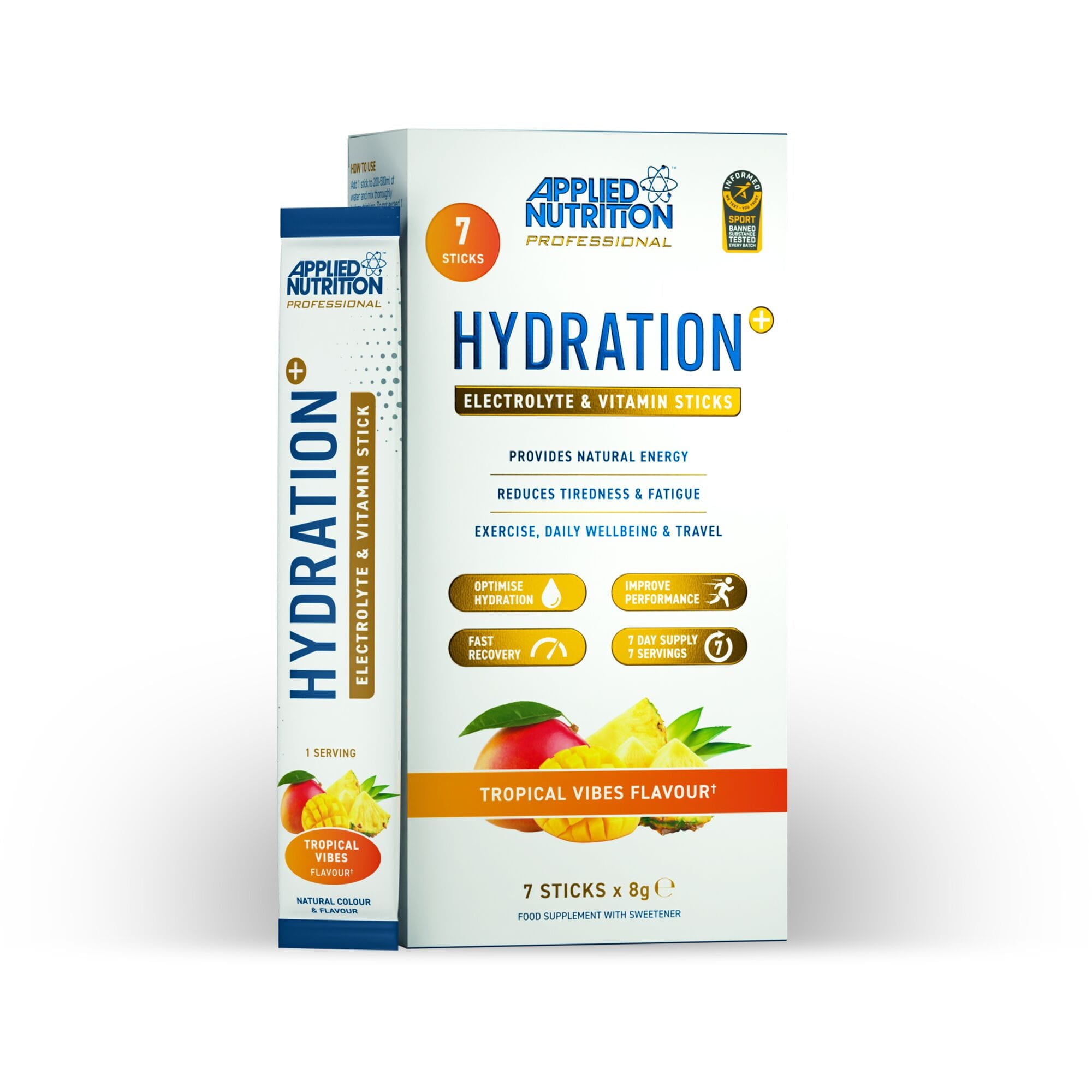 Applied Nutrition Hydration+ Electrolyte and Vitamin Powder Stick