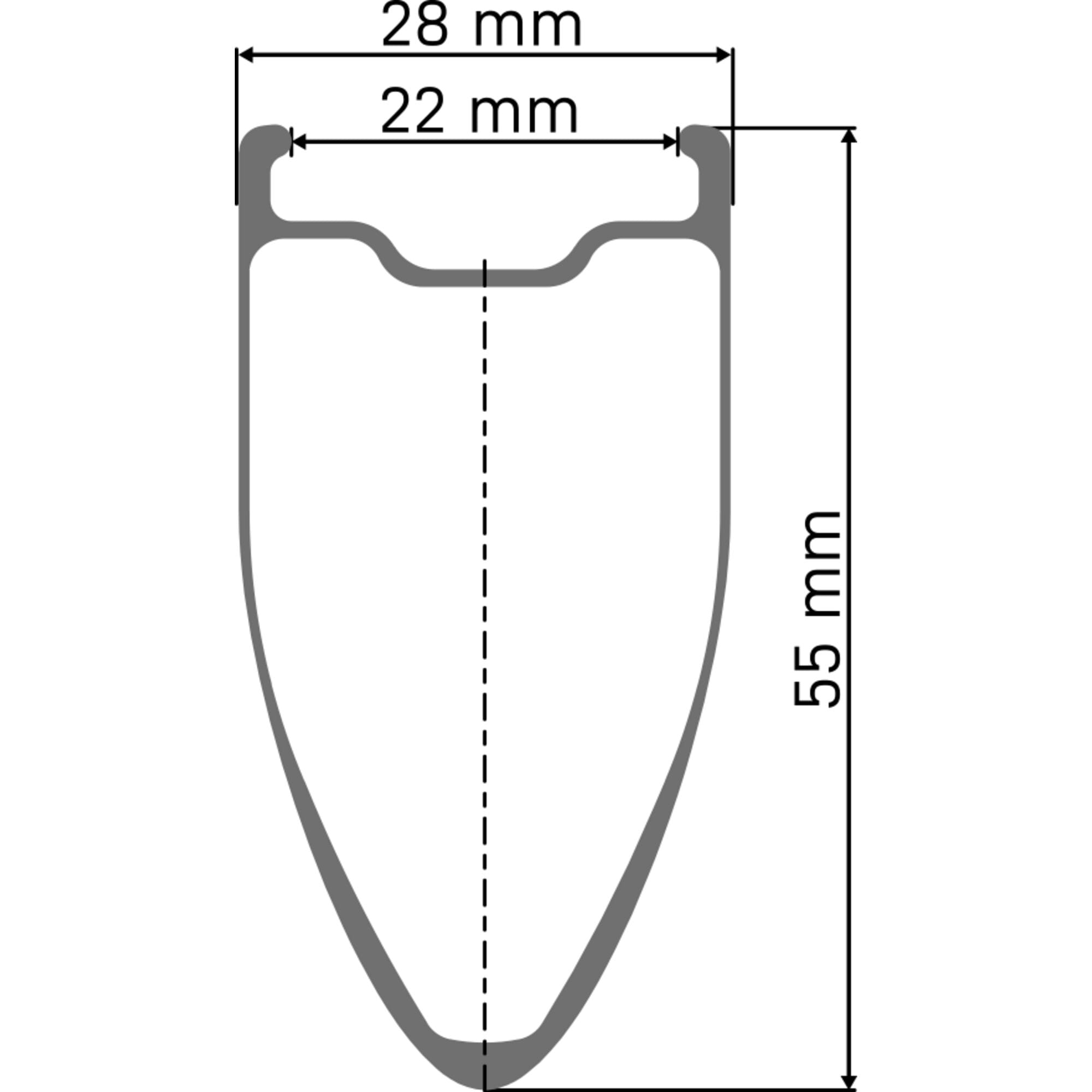 DT Swiss ARC 1400 DICUT disc brake wheel, carbon clincher 55 x 22 mm rim, rear
