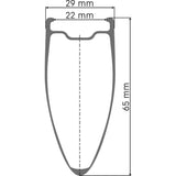 DT Swiss ARC 1100 DICUT disc brake WTS, carbon clincher 65 x 22 mm rim, rear with tyre