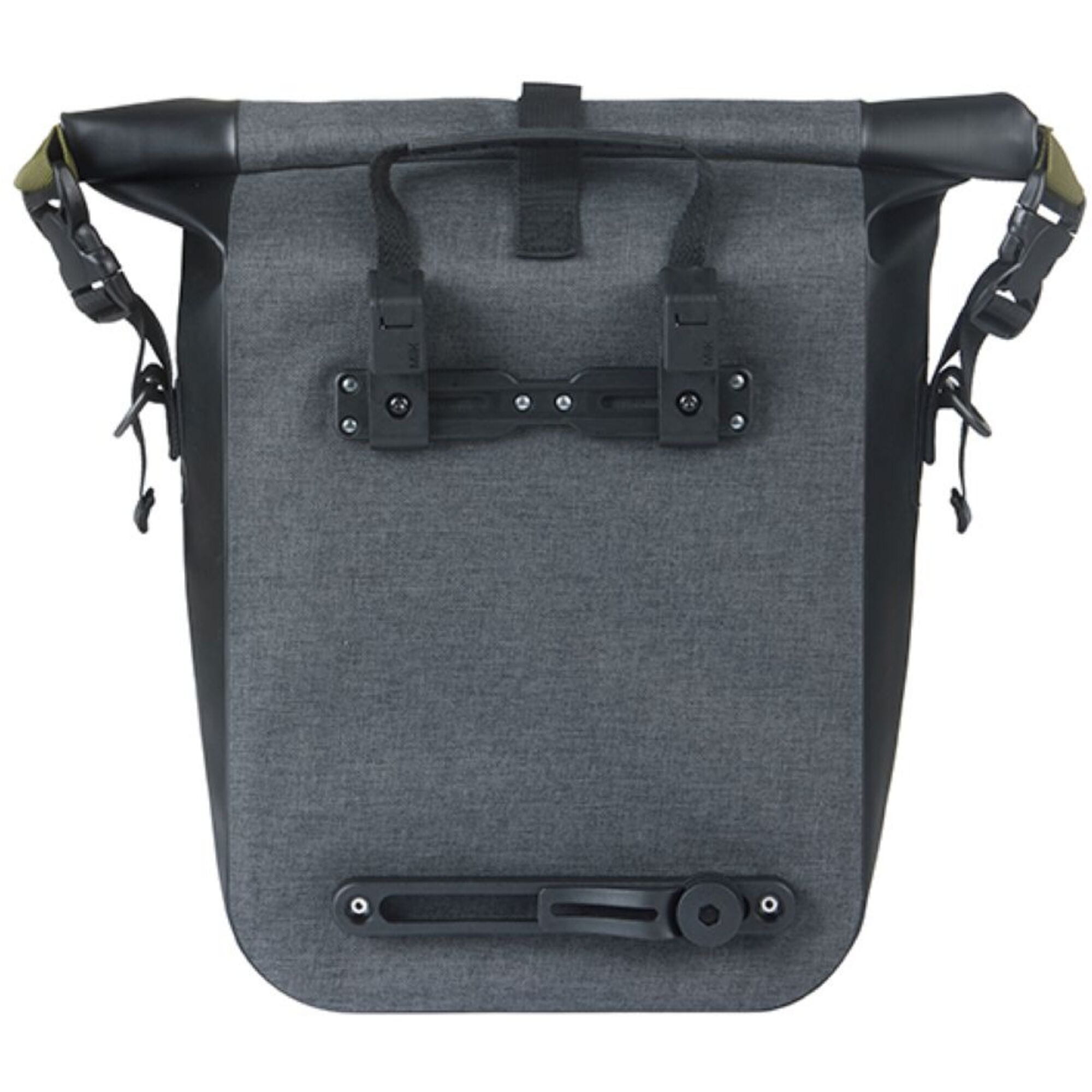 Basil Navigator Storm Medium, single pannier bag,MIK Hooks, 12-15L, black