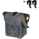 Basil Navigator Storm Medium, single pannier bag,MIK Hooks, 12-15L, black
