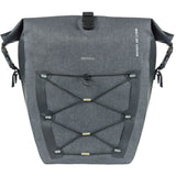Basil Navigator Storm Large, single pannier bag,MIK Hooks, 25-31L, black