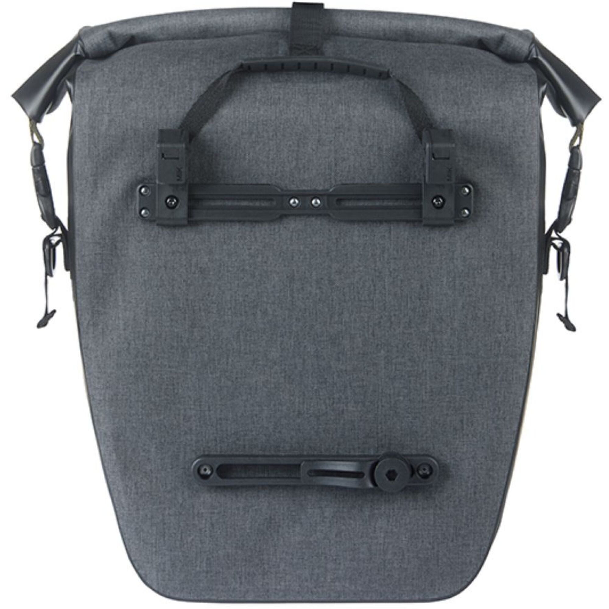 Basil Navigator Storm Large, single pannier bag,MIK Hooks, 25-31L, black