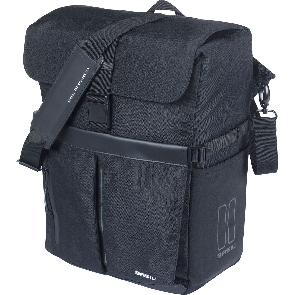 Basil Move commuter bicycle bag MIK Studs, 15L, black
