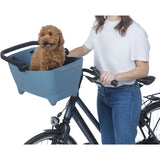 Basil Buddy KF - dog bicycle basket - front - faded denim