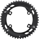 Shimano CUES FC-U6010-2 46-tooth 11-speed double outer chainring on crankset for bike components