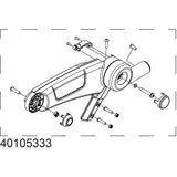 Thule upper left bracket replacement part for strollers and trailers, designed for 2017-X models, accessory image.