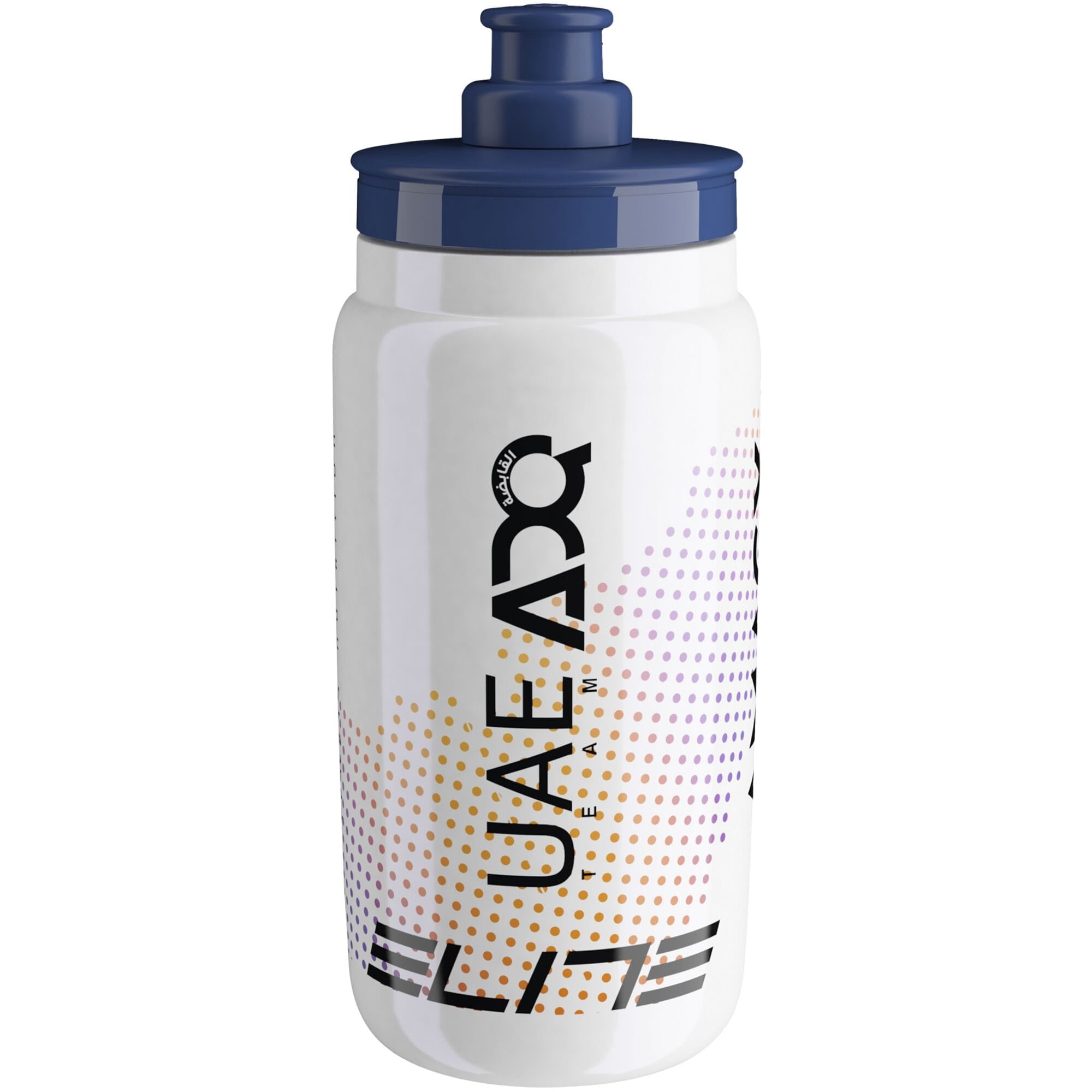 Elite Fly Racing water bottle for cyclists, BPA-free hydration bidon with ergonomic design and secure screw cap.