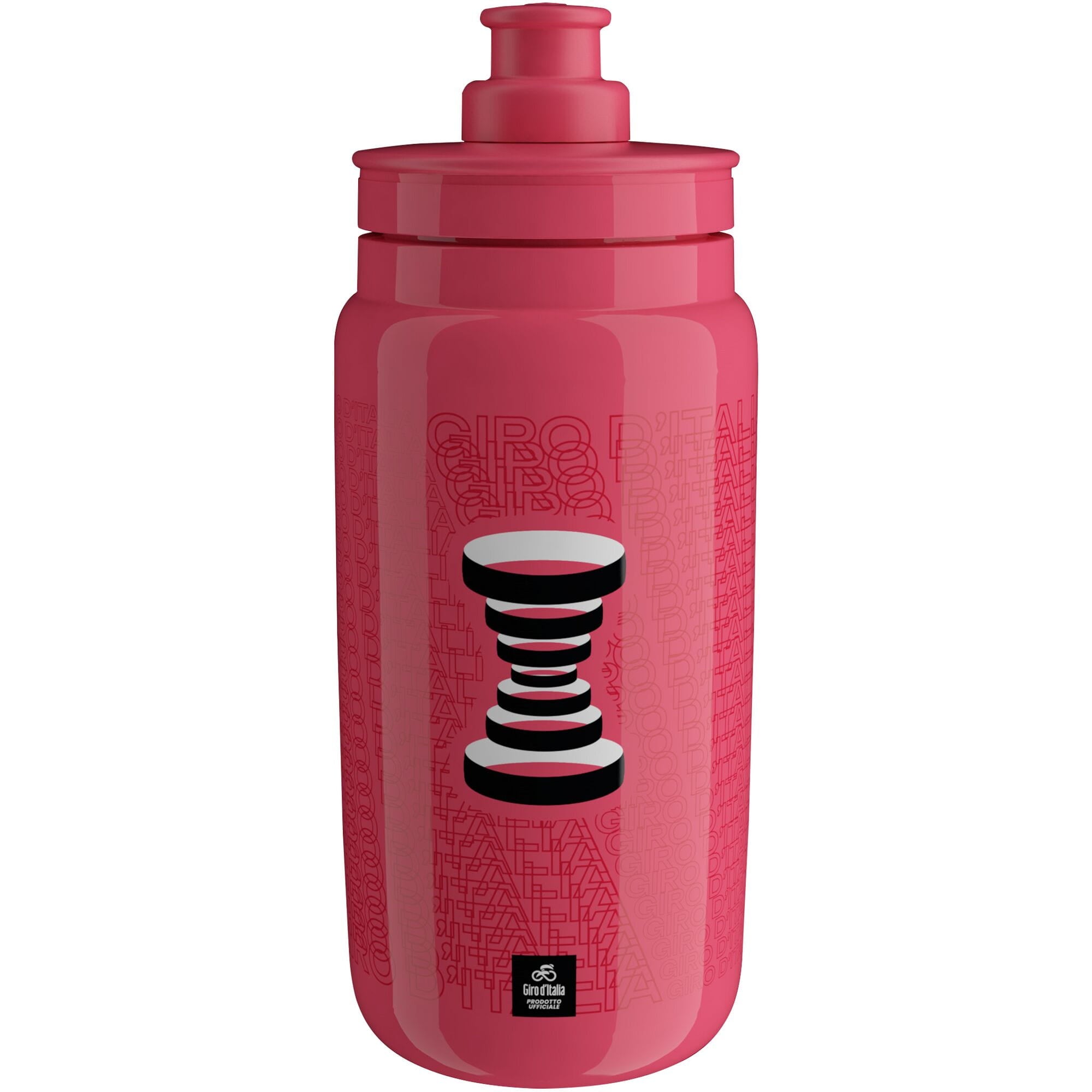 Elite Fly Racing water bottle for cyclists, BPA-free hydration bidon in black with ergonomic design and secure cap.