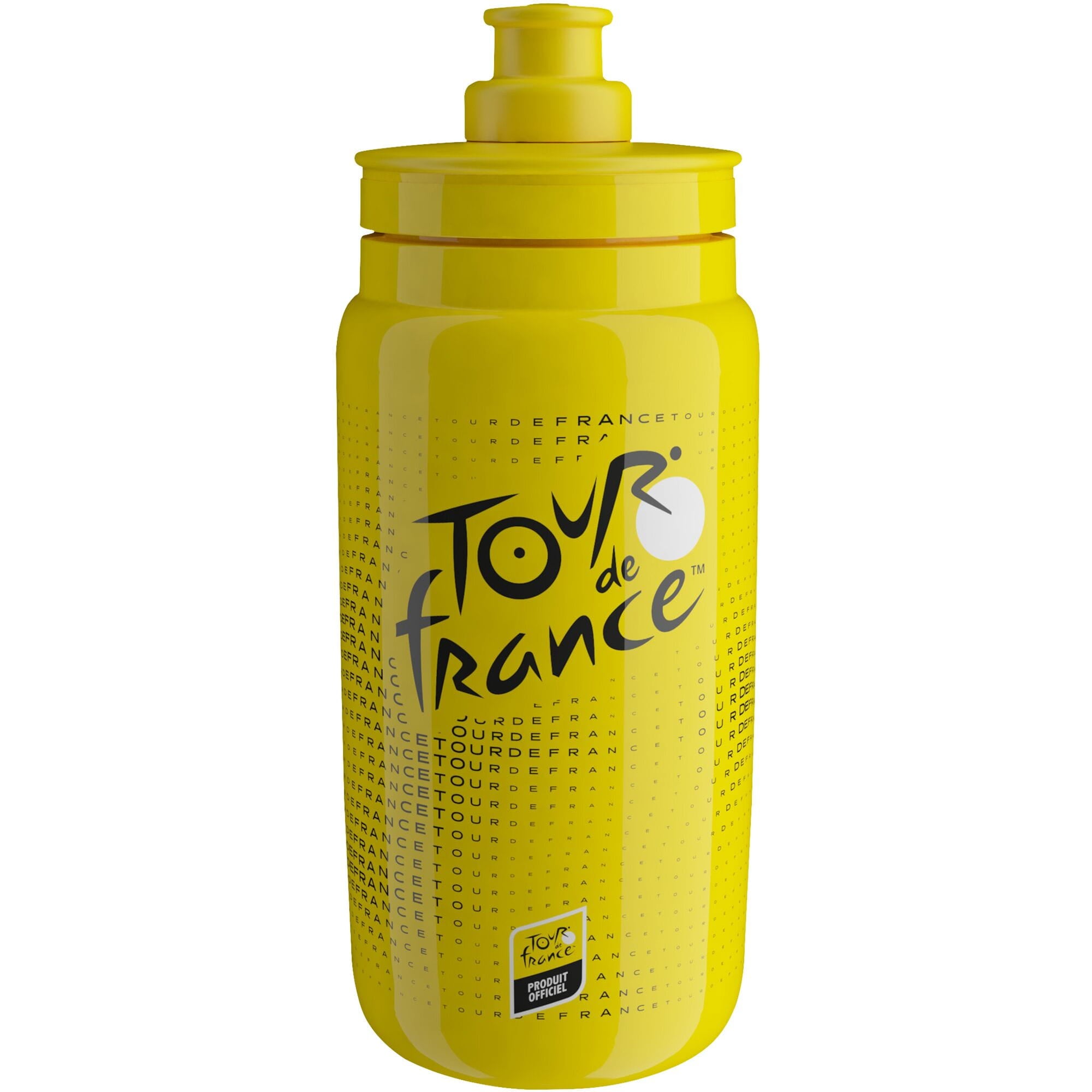 Elite Fly Racing water bottle for cyclists, BPA-free hydration bidon with ergonomic design and secure cap for on-the-go hydration.