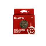 Clarks Single Speed Chain 1/2"X1/8" X112 Links Comp Bmx Freestyle Fixed Gear & Track Spring Clip Inc Chain