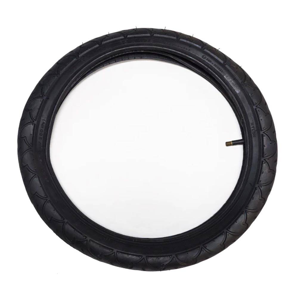 Burley trailer replacement tyre and inner tubes for Flatbed, Nomad, and D'Lite models in black with tread pattern.
