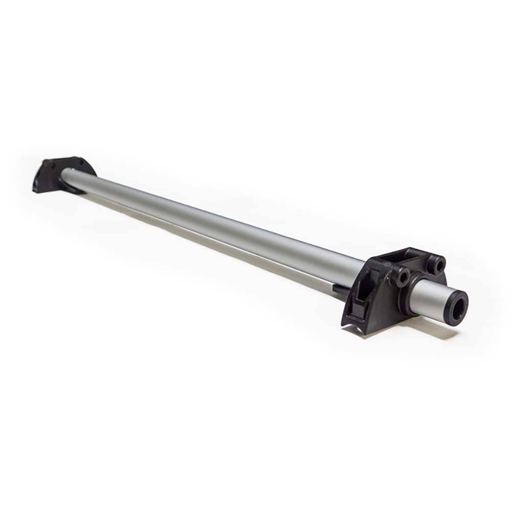 Burley axle assembly kit for bike trailers showing hardware components and replacement parts in a close-up view.