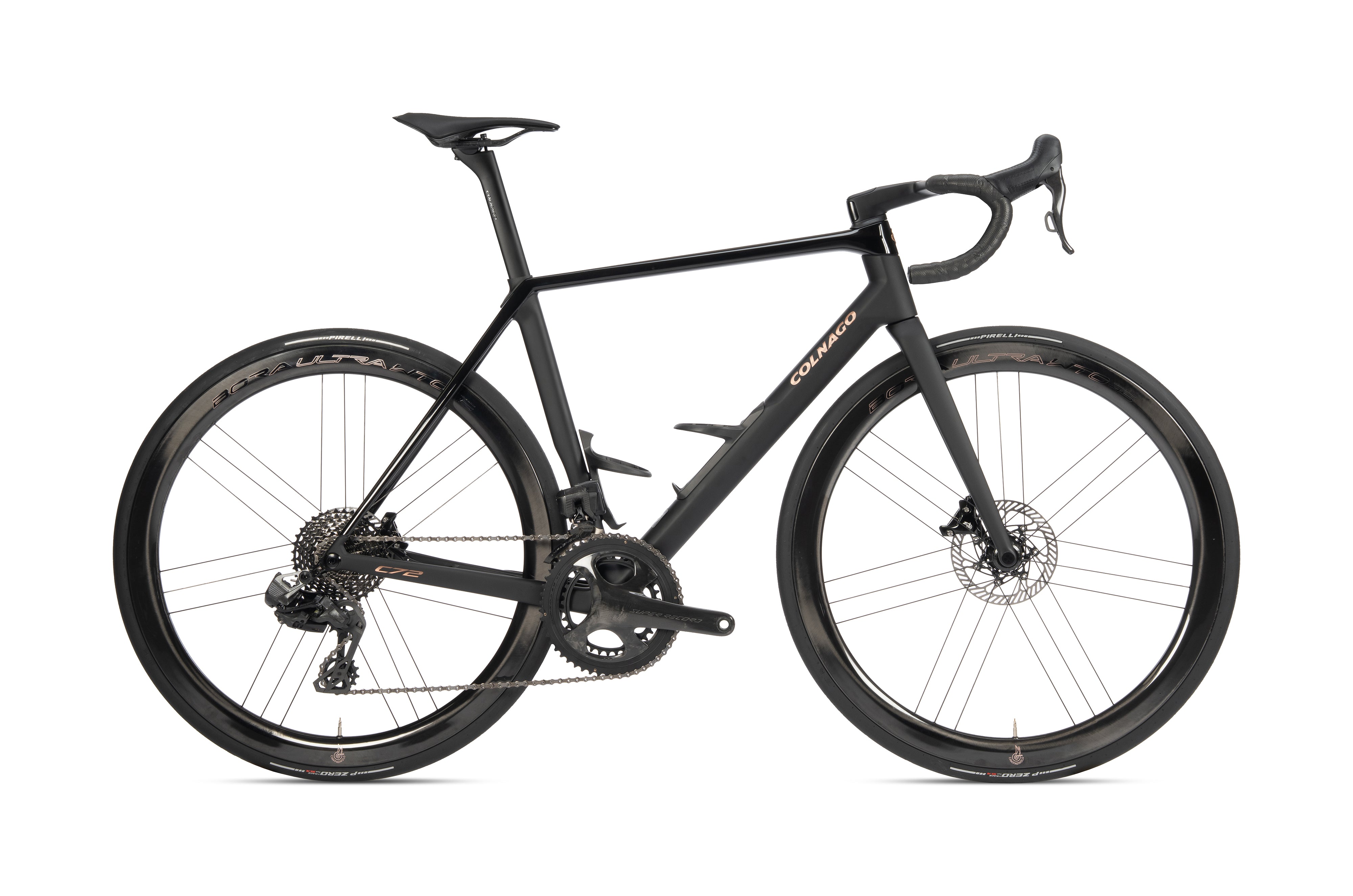 Colnago C72 Disc 2026 carbon road race bike with Shimano Dura Ace Di2 groupset and ENVE SES 4.5 wheels, shown in a studio setting