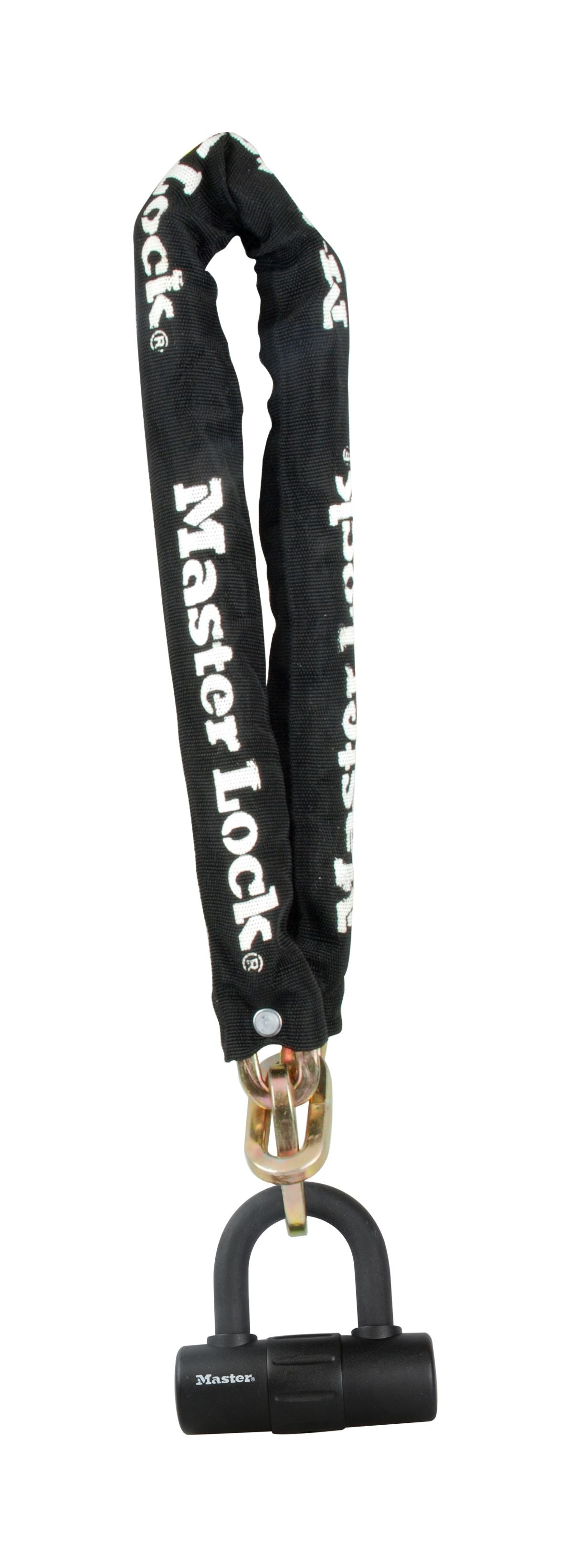 Master Lock Cable Locks - Chain with Mini U-Lock 10mm x 90cm [8234] Black
