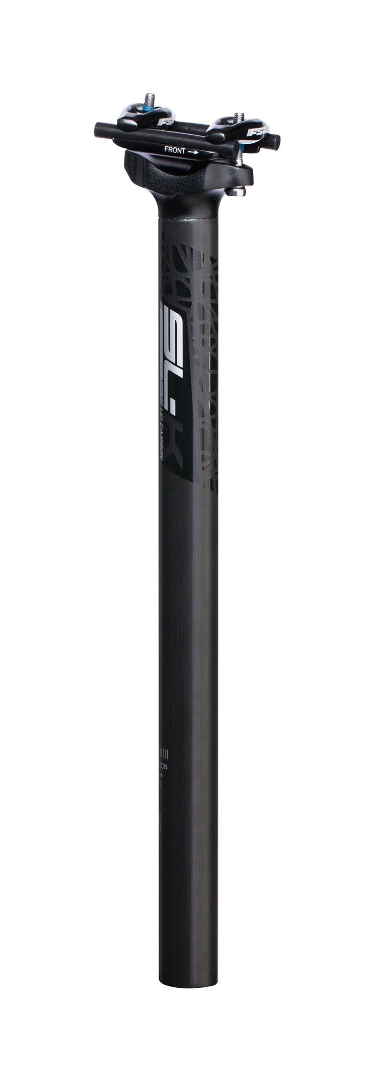 FSA V-Drive alloy bike seatpost, 400mm length, zero setback, CNC machined, lightweight component for road or mountain bikes