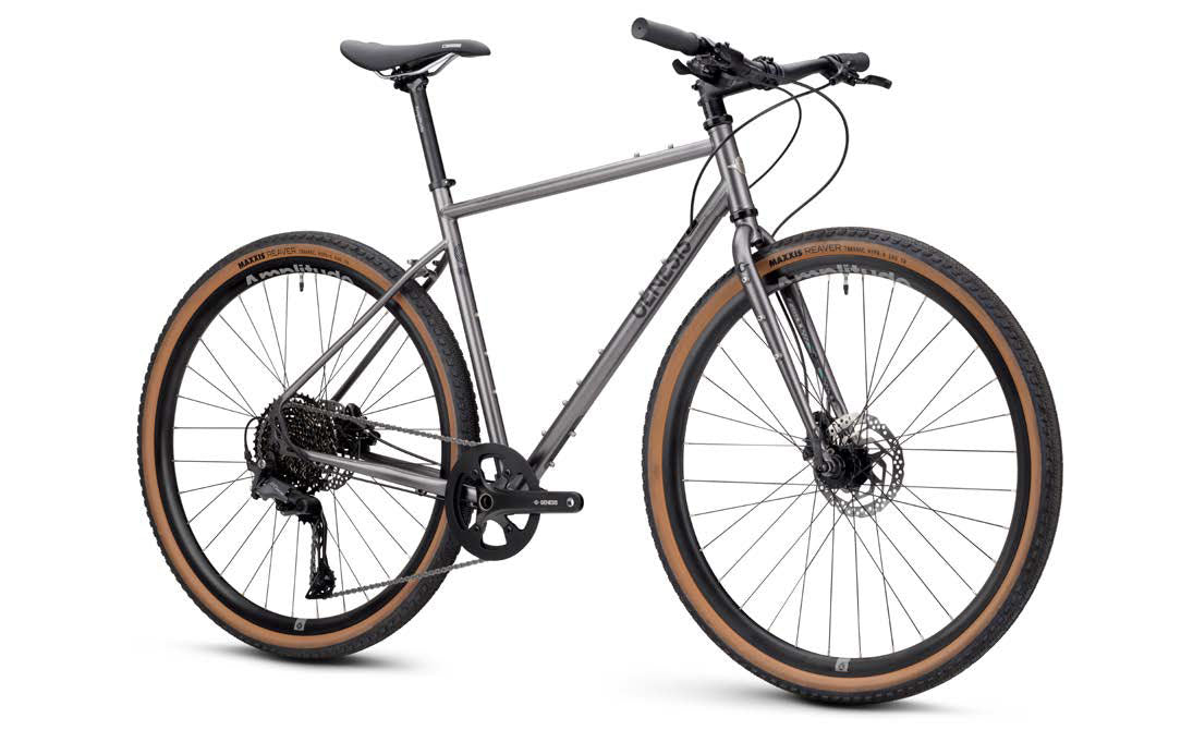 Genesis Croix de Fer 20 Flat Bar Gravel Bike 2026 with Shimano 1x11-speed drivetrain and hydraulic brakes, shown from the side.