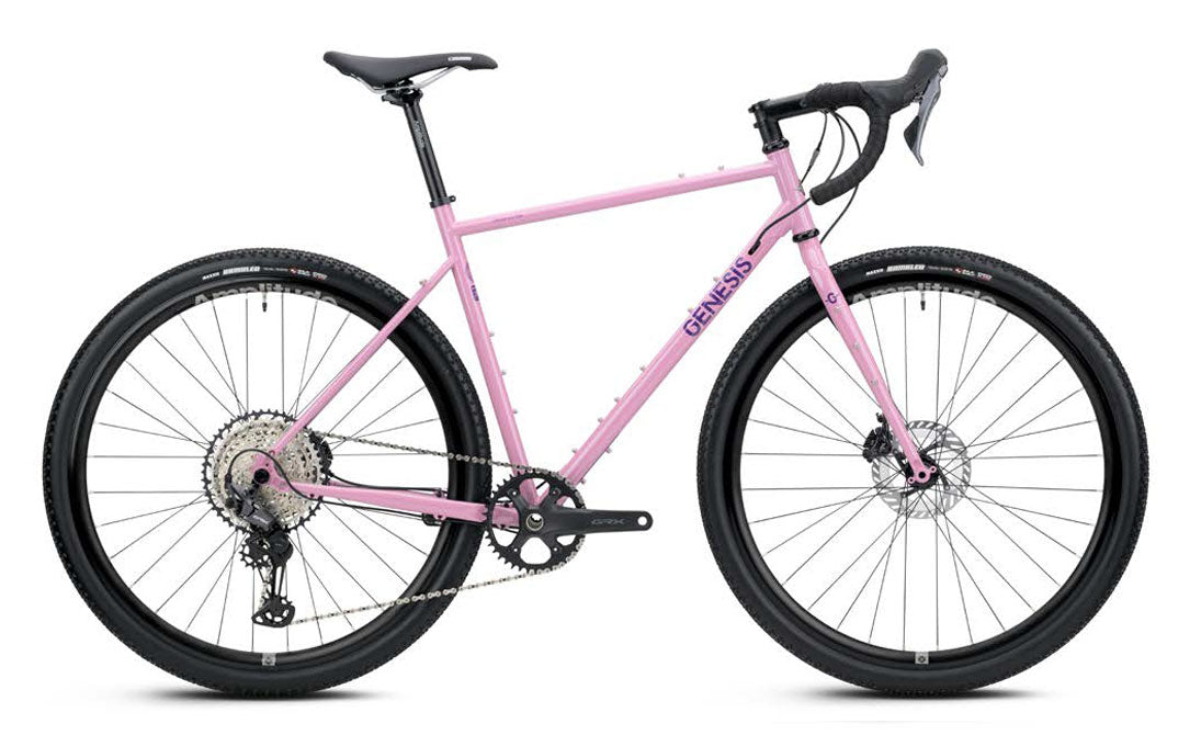 Genesis Croix de Fer 40 gravel bike with Shimano GRX 1x12-speed drivetrain and tubeless-compatible wheels, ready for off-road adventures.