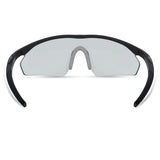 Madison Eyewear Shields matte black sunglasses with clear low-light lenses, stylish and functional eye protection.