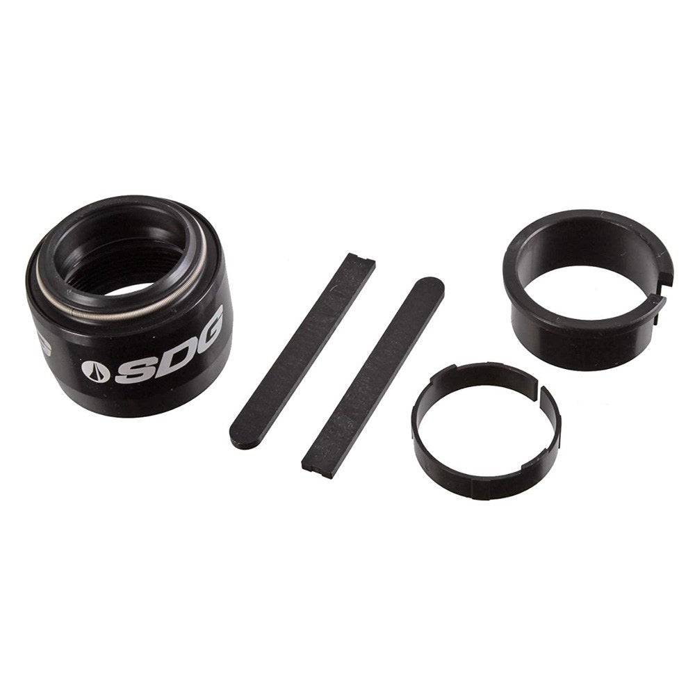 SDG Tellis seatpost seal collar, bushing, and keyway assembly replacement kit for bike seatpost components.