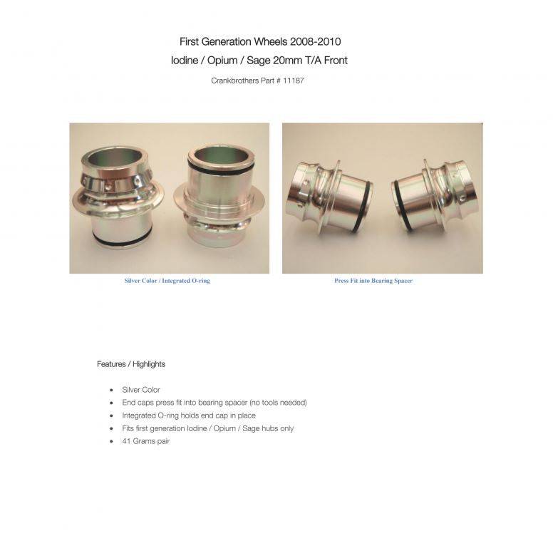Crankbrothers End Caps 2008-2010 Crankbrothers Wheels Wheel Spares | Swinnerton Cycles