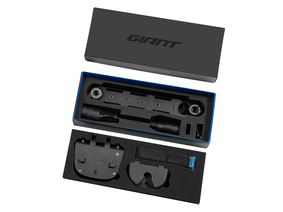 Giant EnergyPak Plus accessory kit components for Giant E+ Pro e-bike battery system, including connectors and mounting parts.